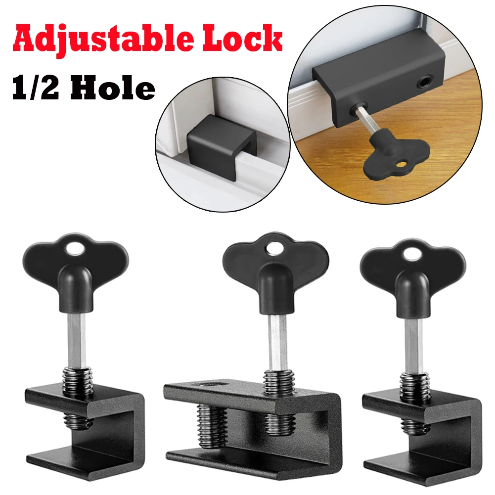 Window Door Locks 1-3PCS Adjustable Sliding Window Aluminum Alloy Stop Locks