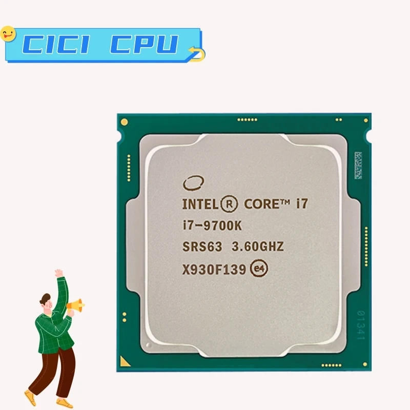 Usato Core I7-9700K I7 9700K 3.6Ghz Processore Cpu A Otto Core A Otto Thread 12M 95W Pc Desktop Lga 1151