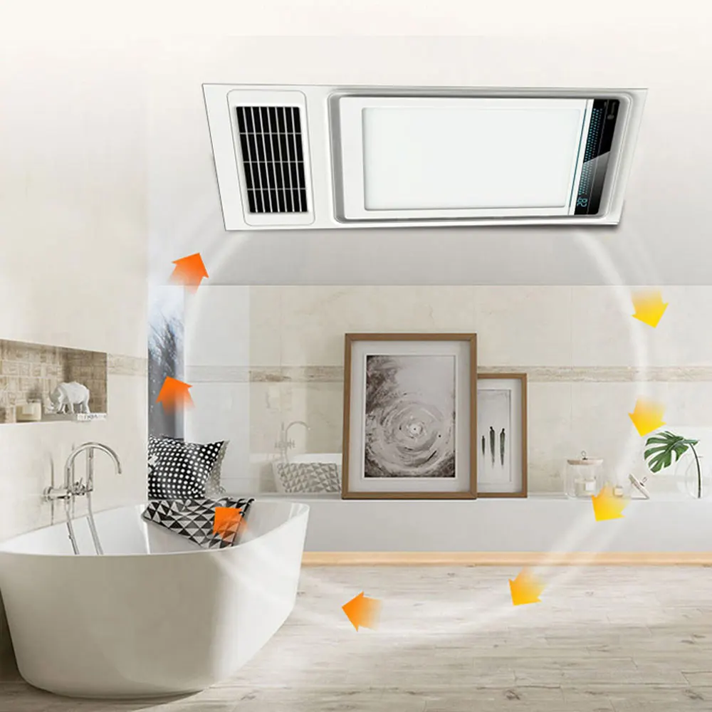Bathroom Heater Multifunctional Heater Exhaust Fan Ceiling Led Lamp  Household Illuminator aquecedor eletrico para casa - AliExpress