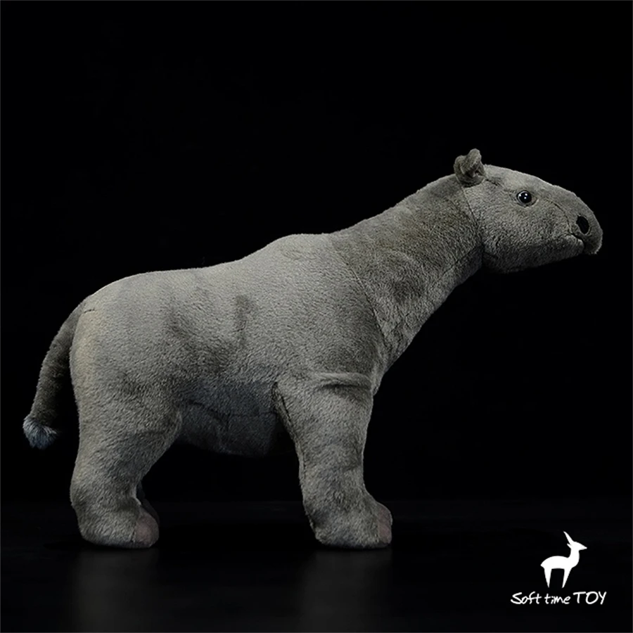 Giant Rhino High Fidelity Anime Paraceratherium Plushie Indricotheres Plush Toys Lifelike Animals Simulation Stuffed Doll Toy 3