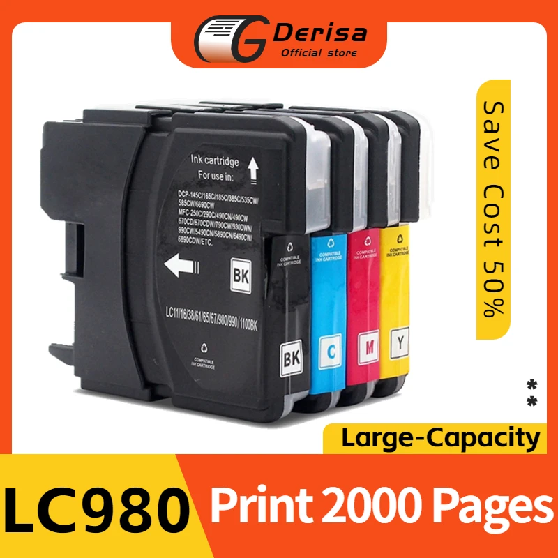

LC11 LC61 LC38 LC985 LC65 LC67 LC1100 LC980 Compatible Ink Cartridge for Brother DCP-J140W MFC-J265W J410 J415W J220 DCP-165C