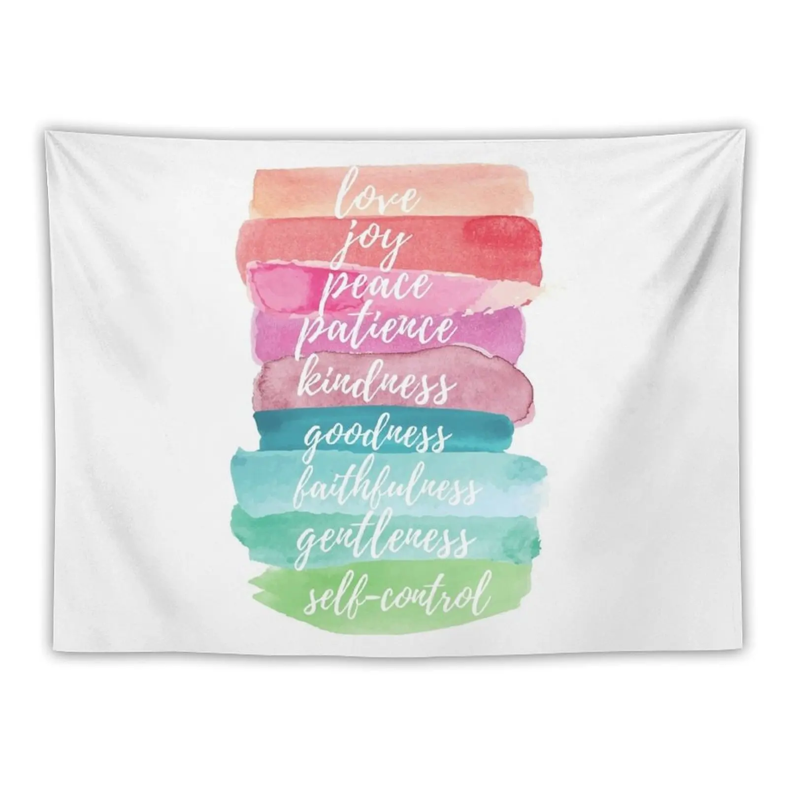 

Fruit of the Spirit Watercolor Rainbow Design Tapestry Bedrooms Decorations House Decor Tapestry