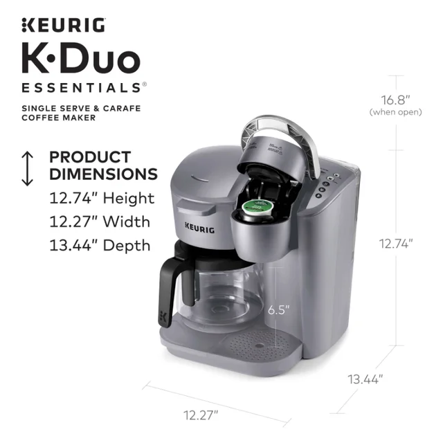 Mesh Ground Coffee Filter Carafe Reusable for Keurig K-Duo Essentials and K  Duo Brewers Machine, With 2 Refillable K Cups Pod - AliExpress