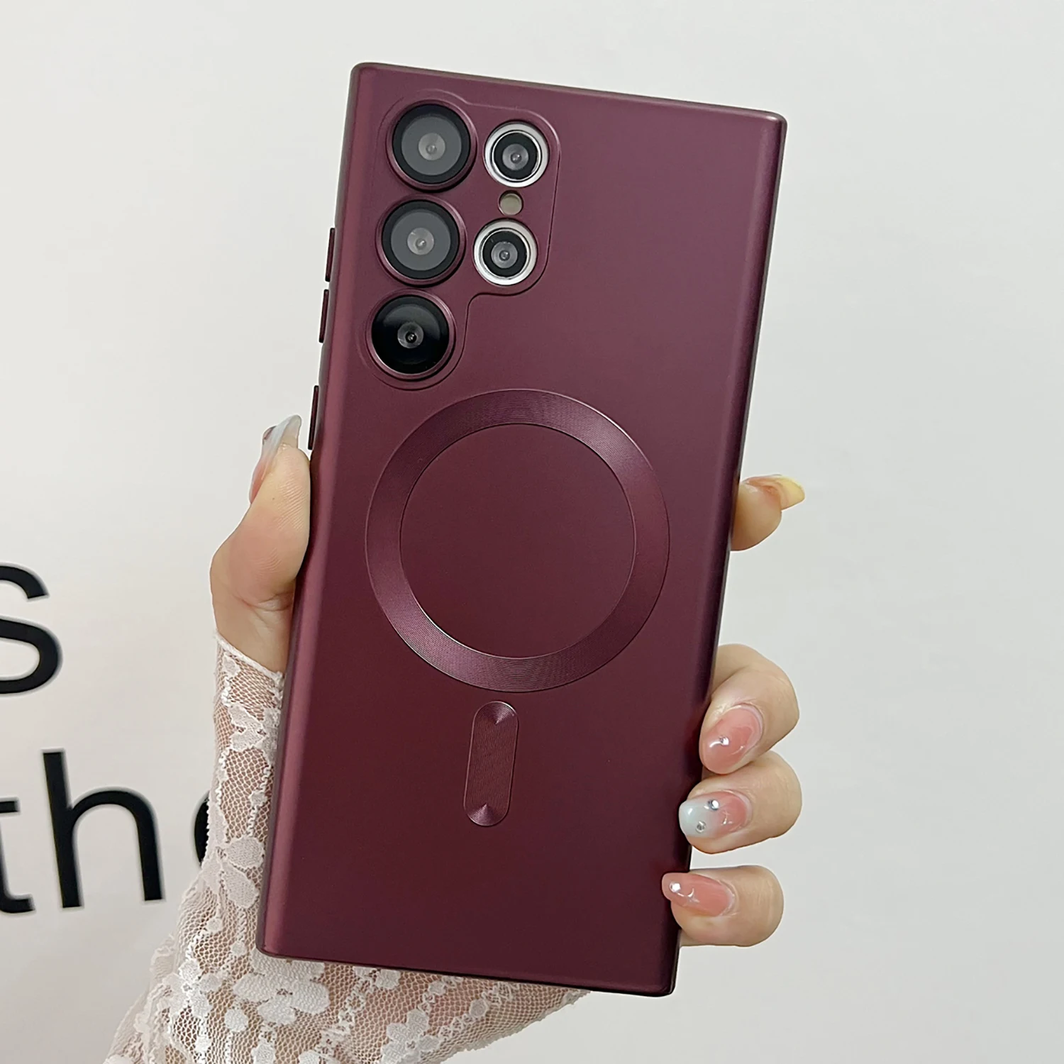 Magnetic Wireless Charger Matte Bumper Case