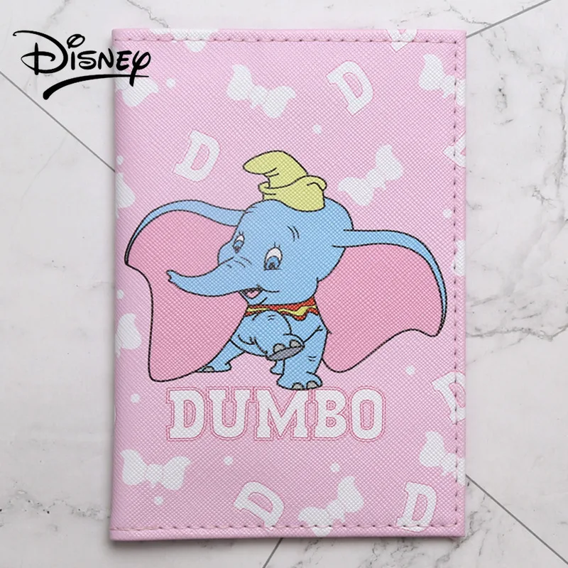 Disney Dumbo Passport Cover Badge Holder ID Card Pass Holder Cute Transparent PVC for Overseas Traveler Student Travel Purse