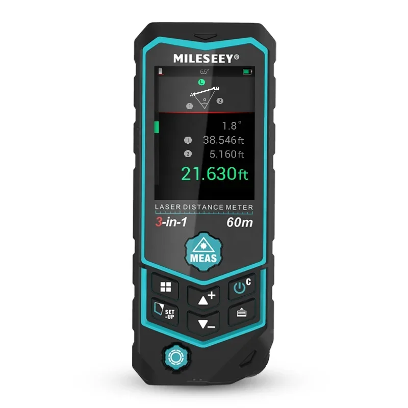 

Многофункциональный лазерный измеритель расстояния Mileseey R2B, 60 м, USB-зарядка