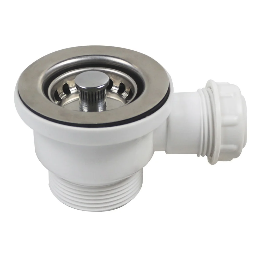 

Kitchen Sink Strainer PP Flange Stainless Steel Sink Funnel Anti Blocking Basket Strainer Waste Kit Dishwasher Basin Strainer