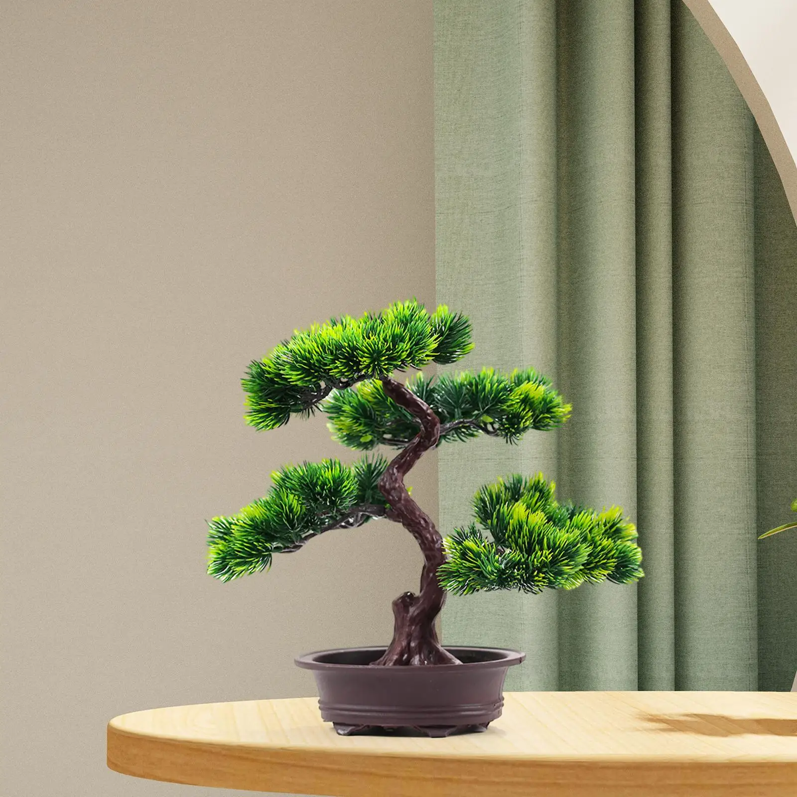 Artificial Bonsai Tree Green Plant Faux Plants for Garden Bathroom Bedroom