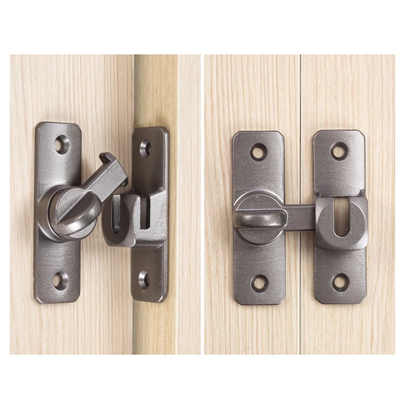 Door Latch Door Bolts Home Security Heavy-duty Zinc Alloy 90 180 Degree Easy Installation Sliding Lock Anti-theft Lock