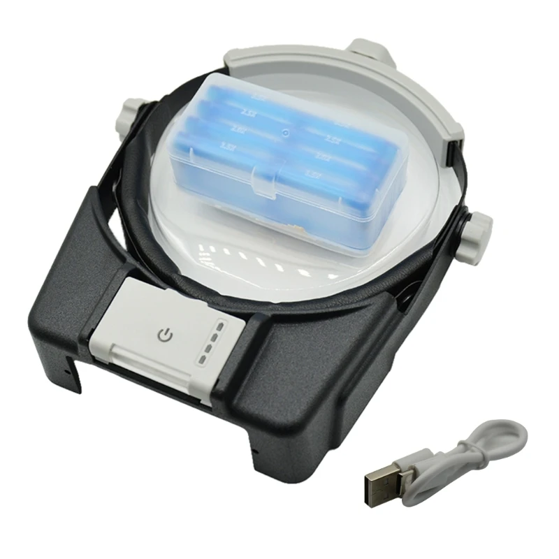 

Лупа со светодиодными головками, увеличительные очки с 4 светодиодный одами, лупа для профессиональных ювелиров, 50 фунтов