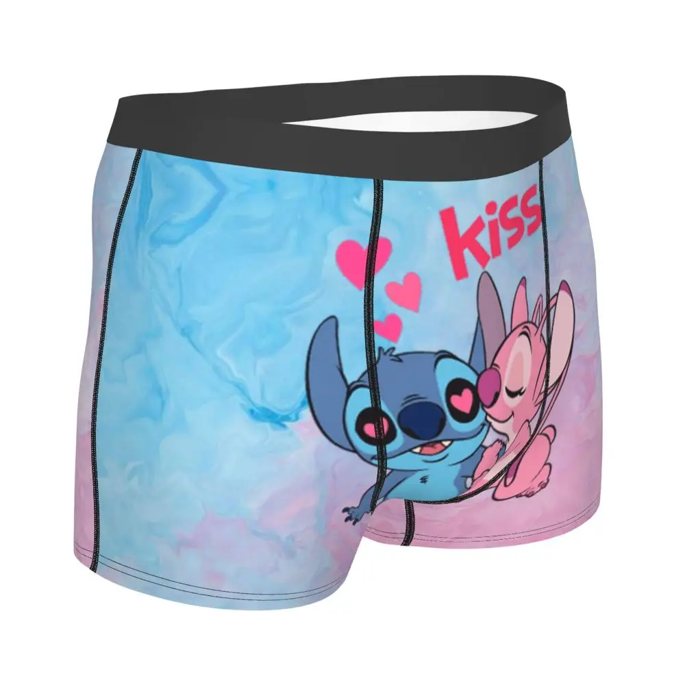 Custom Stitch Lion Cute Boxers Shorts Men's Disney Movie Briefs Underwear Fashion Underpants
