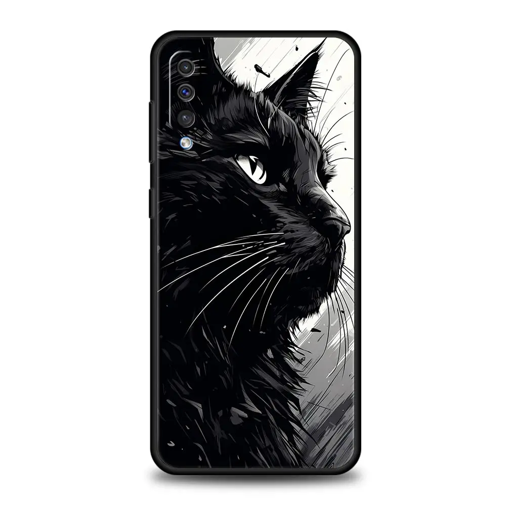 Chic Black Cat Design Phone Case Cover