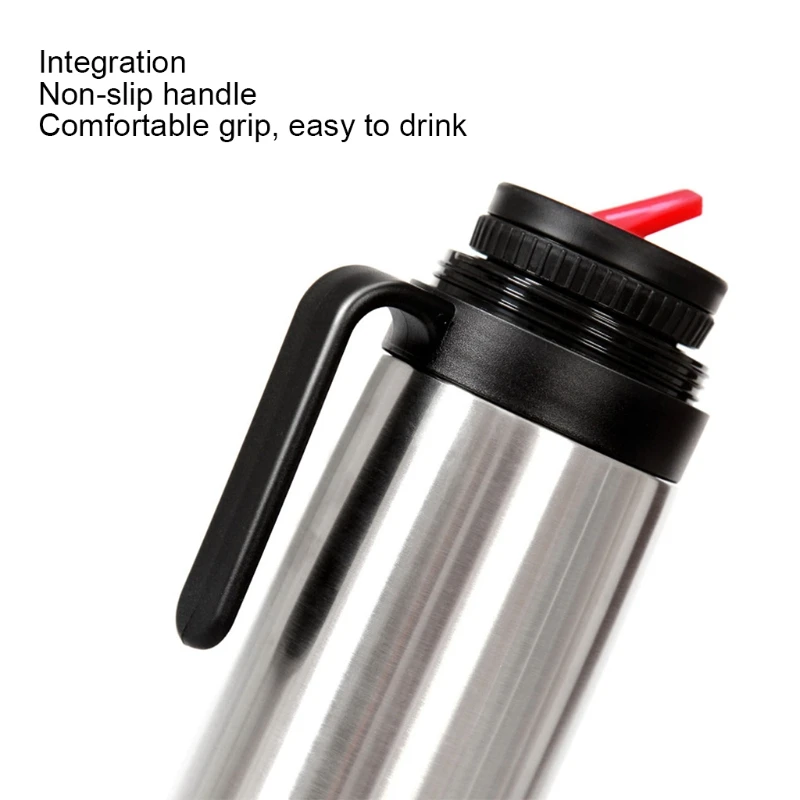 

Vacuum-Insulated Thermos Flasks with Single-Hand Pouring Handle 1.0L Stainless Steel Material for Outdoor and Indoor Use