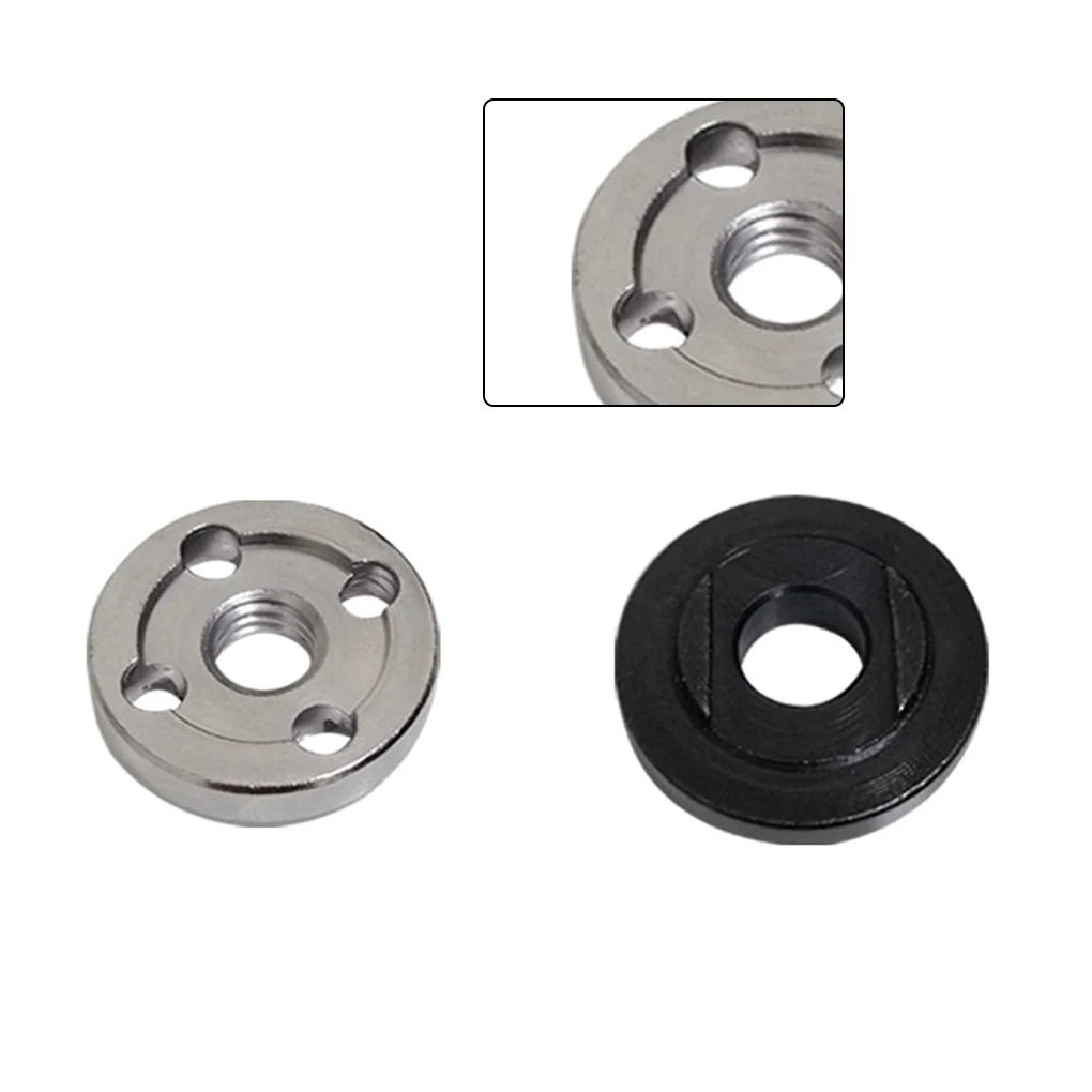 1 Pair Angle Grinder Flange Nut Inner Outer Round Metal Pressure Plate Angle Grinder Fittings Angle Grinder Pressure Plate Iron 1 pair book letter metal bookshelf