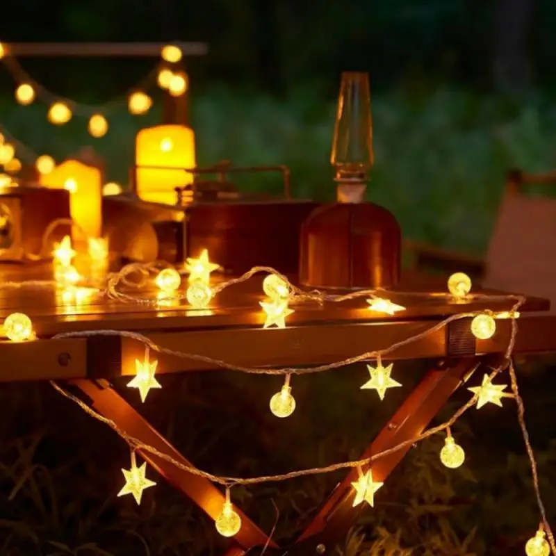 Christmas Decorations 3M Christmas Lights Snowflake String Lights Fairy LED Lamp For Home New Year Tree Garden
