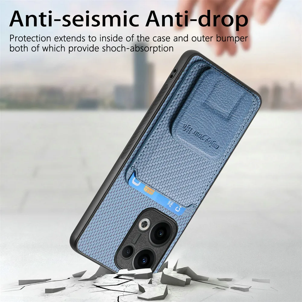 Housse Portefeuille Magnétique AVISAR Pour Oppo Reno 13 - Bleu Similicuir - Neuf Sous Blister