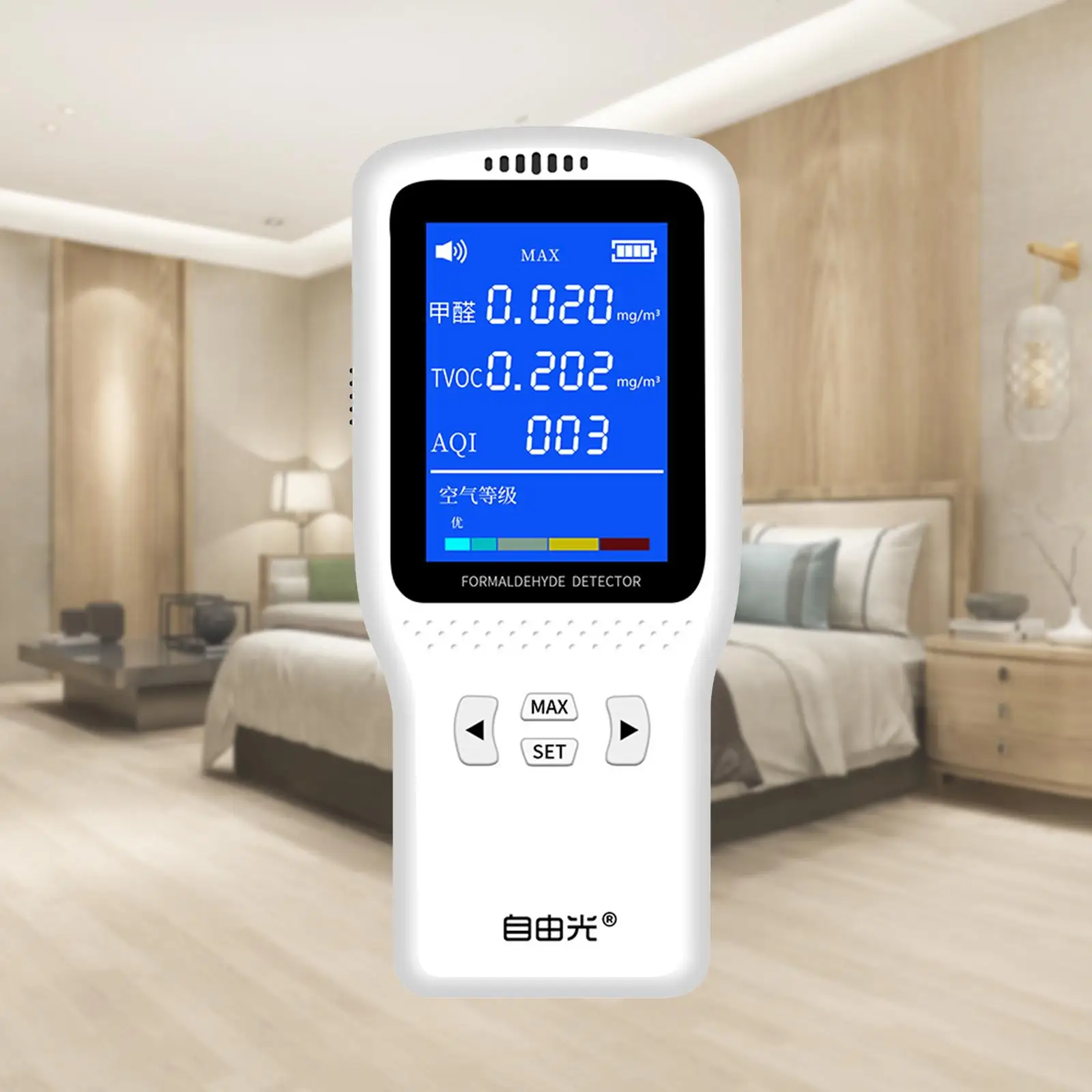 Portable Air Pollution Meter Accurate Tester Real Time real Time Monitoring Sensor for Airport Indoor Outdoor Home