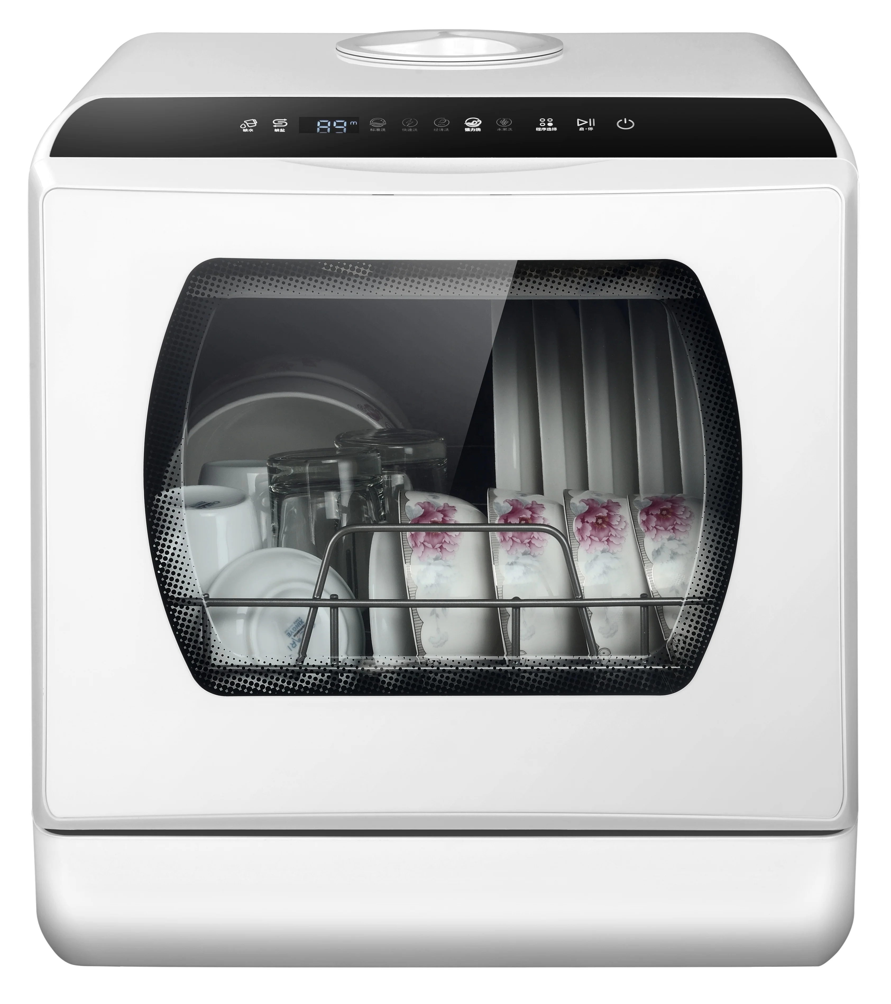 

Automatic 4 Sets Mini Smart Compact Tabletop Mini Countertop Dishwasher Intelligent Small Air Drying Dishwasher