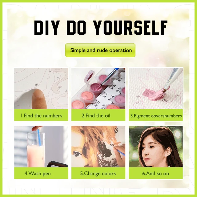 Peinture personnalisée par numéros pour adultes, Kits de photos, cadeau, numéro d'image, peinture acrylique à l'huile sur toile, personnalité, bricolage 6