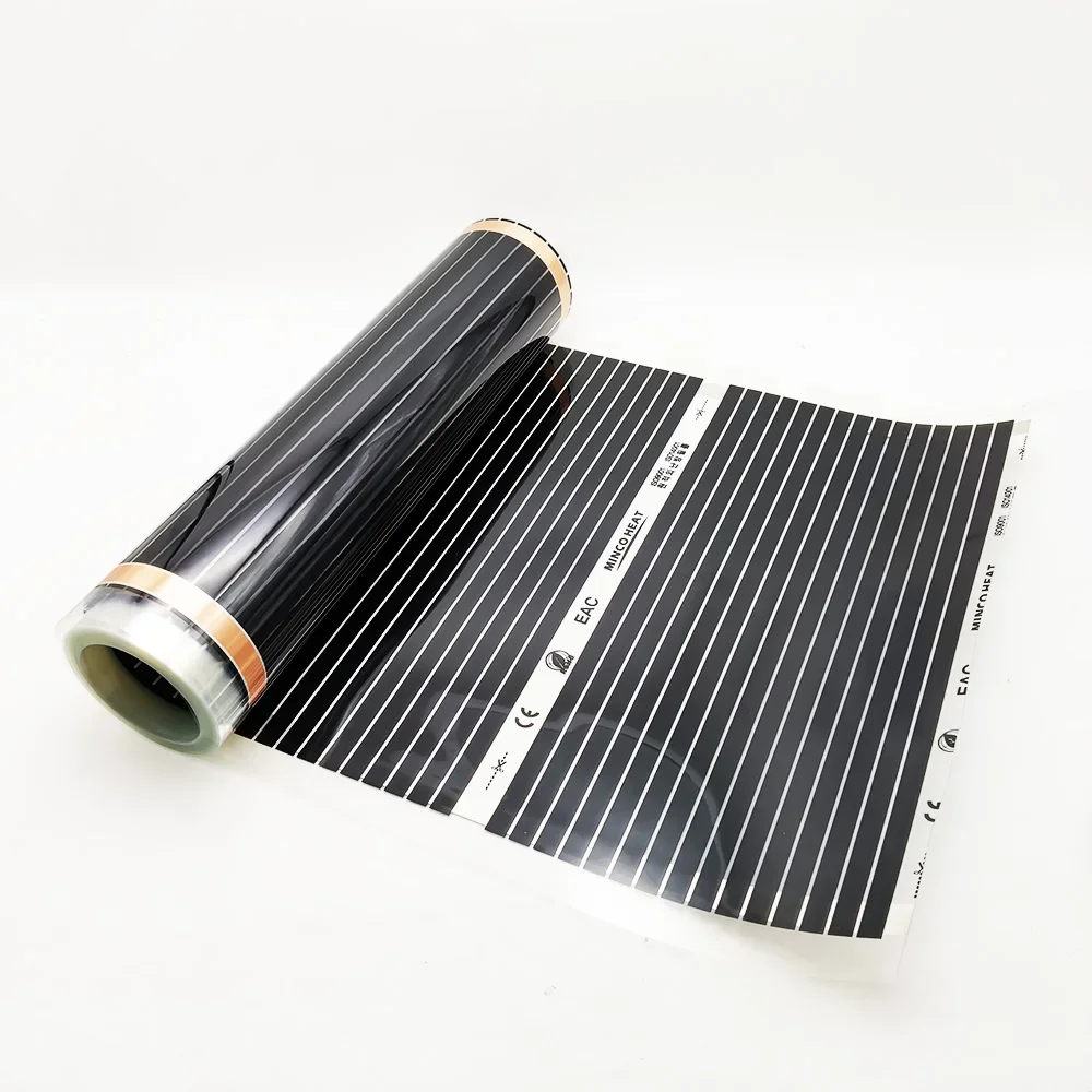 Electric Underfloor Heating Infrared Heating Film 200~240V 50/60Hz 220w/㎡ 220V 50/100cm Width 0.25~0.5 Square Meters