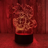 Anime Goku Vegeta Dragon Ball Z Super Saiyan 7/16 color remote control 3D Lamp LED Night Light Goku Jiren Broly Table Lamp Gift 1