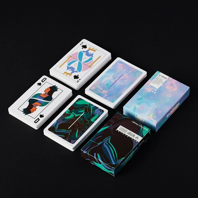 Playing Cards Set Simple Style Paper Poker Waterproof Plastic Poker Card Sets Classic Magic Tricks Tool Games