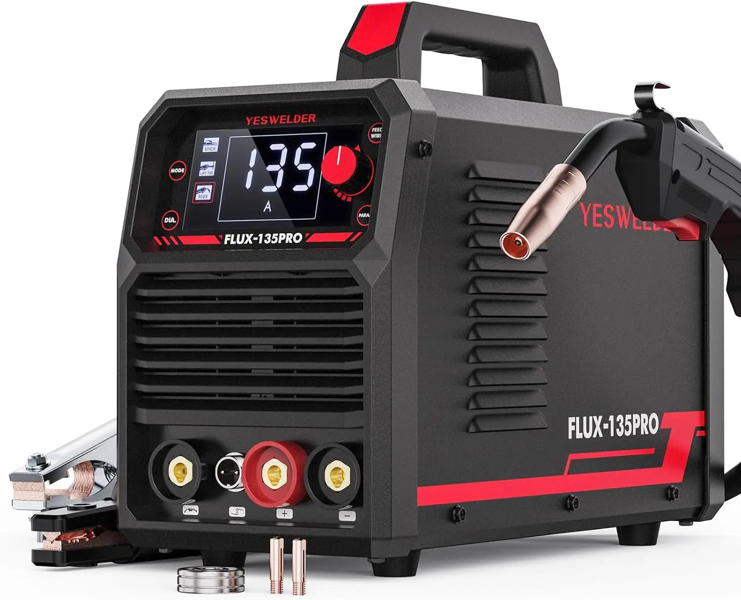YESWELDER MIG-250 PRO Aluminum MIG Welder, 250Amp 220V, Gas MIG Gasless Flux Core Welding Machine 2