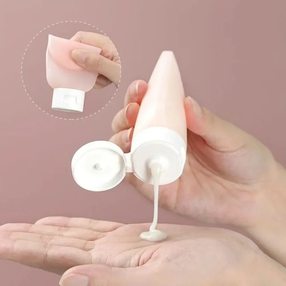 Travel Size Refillable Cosmetic Bottles - 4 Pack Squeeze Tubes for Creams, Lotions, and Shampoo