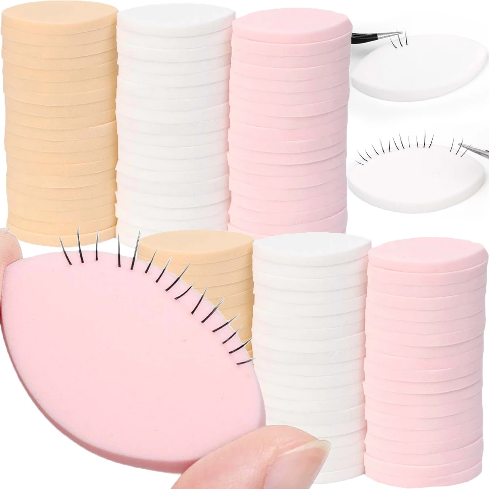Reusable Polyurethane False Eyelash Pads for Makeup Training