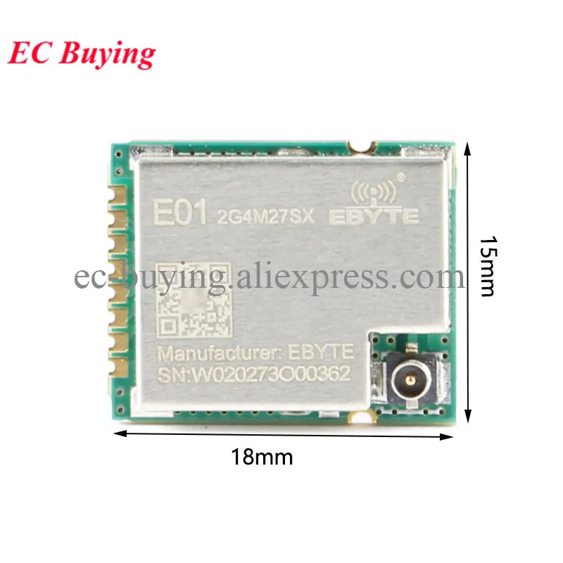10 Stück/1 Stück E01-2G4M27SX ML01SP4 WLAN-Funkmodul 2,4 GHz RF-Transceiver nRF24L01+PA+LNA 2 4 km E01C-ML01S ML01S ML01IPX ML01SP2 – Detail 4
