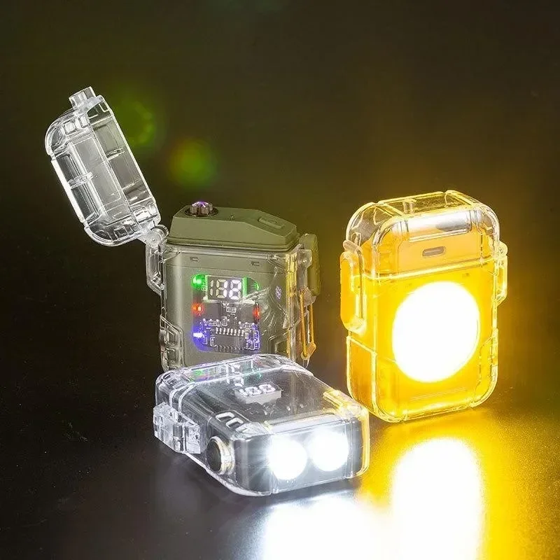 

2024 Waterproof Arc USB Fast Charging Lighter Extra Long Life Outdoor Windproof Sports Exclusive LED Display Lighter