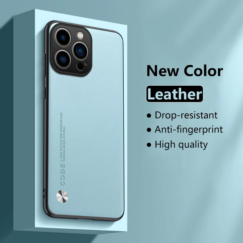Étui en cuir pour iPhone 16 15 14 Pro Max Plus 13 12 11 Pro Max XS XR 8 7 Plus SE2 2022 Housse de téléphone rigide en silicone et fibre de carbone_voghion.com