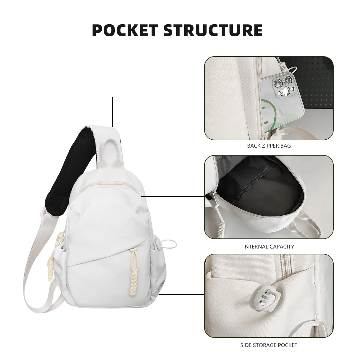 Casual Carry-On Shoulder Bag Crossbody Bag 2025 New Chest Bag Men's and Women's Ultra-Light Portable Large-Capacity Sports Trendy Bag Cycling and Mountain Climbing Sports