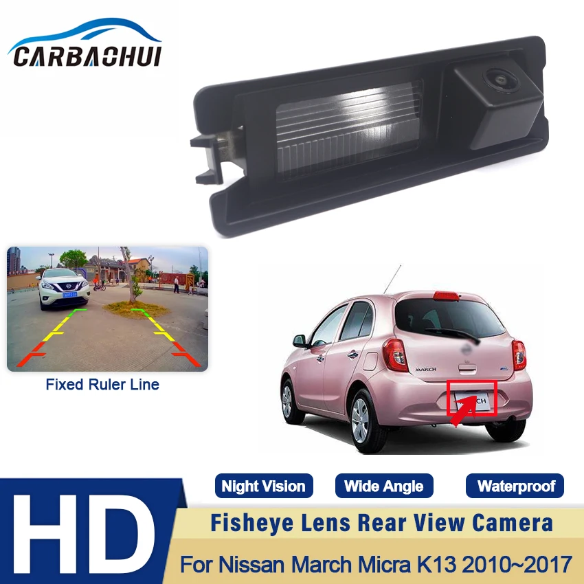 

HD CCD Night Vision Waterproof Rear View Reversing Camera For Nissan March Micra K13 2010 2011 2012 2013 2014 2015 2016 2017