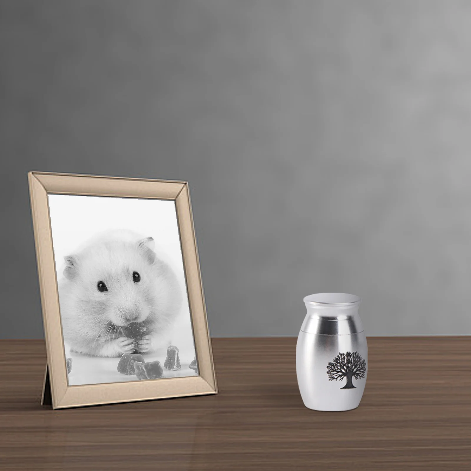Pet Urn Animal Practical Ash Can Jar Ashtray Cinerary Casket Stainless Steel Container Cat Tank