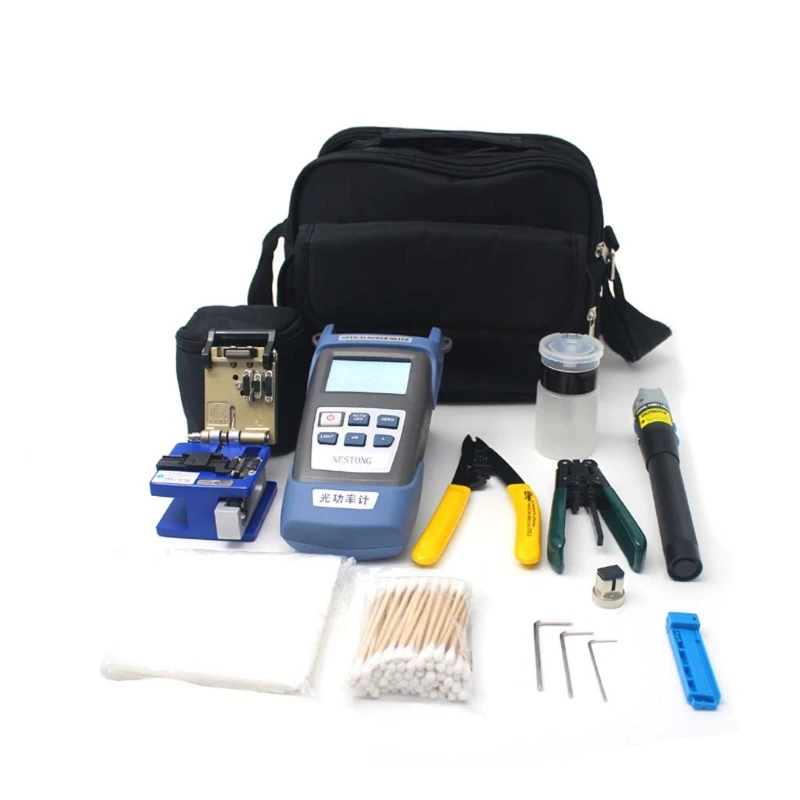 

14pcs FTTH Fiber Tool Cleaver Optical Power Meter Visual Fault Locator