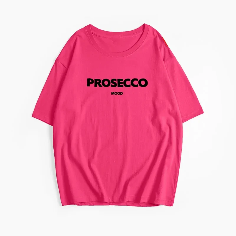 Women's Casual Cotton Letter Print T-Shirt - Loose Fit, O-Neck, Short Sleeve Summer Top