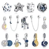 925 Sterling Silver Charms Fit Original Bracelets Star Moon Sun Spaceman Pendant Beads DIY Women Necklaces Jewelry
