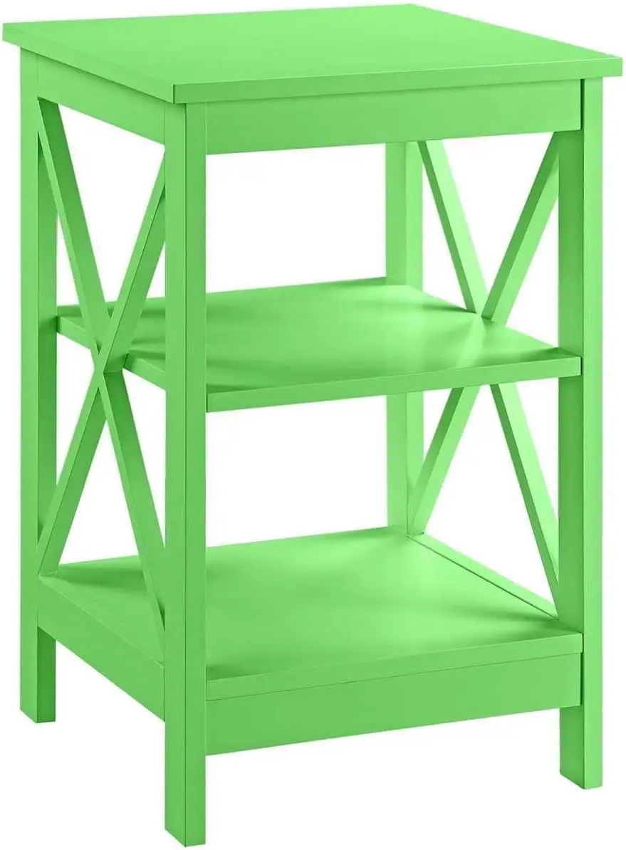 

End Table with Shelves, Lime