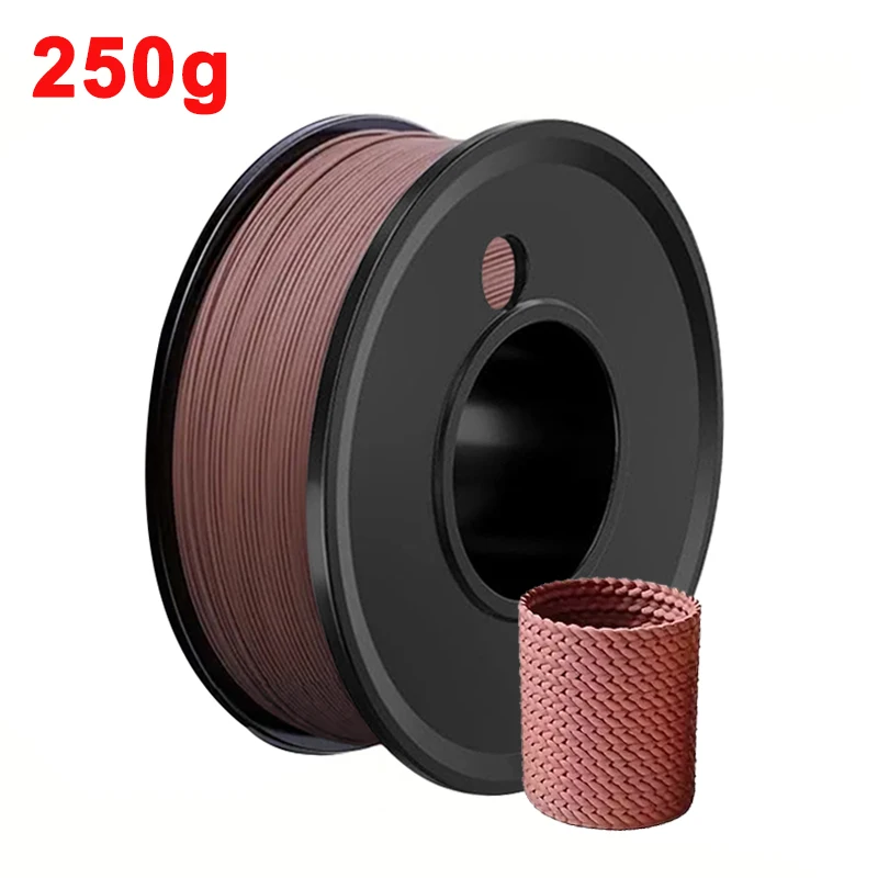 Premium Wood-Textured 3D Printer PLA Filament - 1.75mm, Black Walnut, Ebony, Cherry, and Sandalwood Finish, 250g to 1kg Options