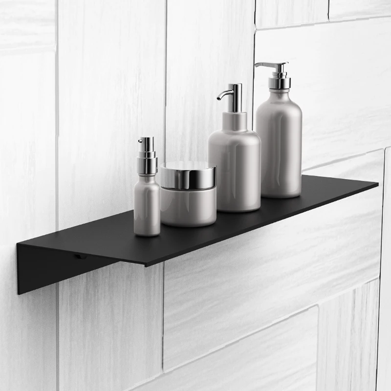 Nordic Bathroom Accessories Space Aluminum Black Bathroom Shelves ...