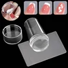 Nail Stamping Plates Pure Clear Jelly Nails Art Stamper Scraper Set Print Silicone Marshmallow Design Manicure Accessories Tool 1
