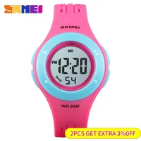 Skmei LED Sport Style Children Watches Boy Girl Fashion Digital Watch 5Bar Waterproof Watch Montre Enfant Kids Watch 1455 2