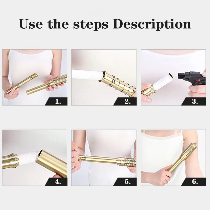 High-class Moxibustion Roll Hand Held Burner Moxa Therapy Rotatable Warm Body Meridian Massager Acupoint Pressure Dual Purpose