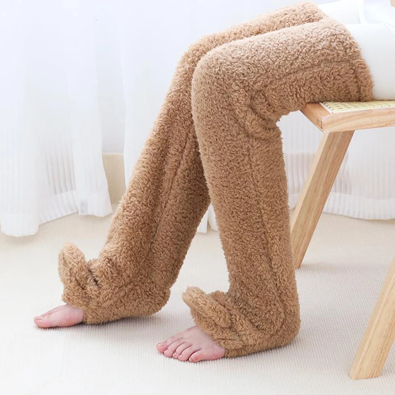 

Stockings for Women Floor Warm Socks for Girls Winter Warm Long Knee High Sleeping Socks Non Grip Floor Slippers Short Sock