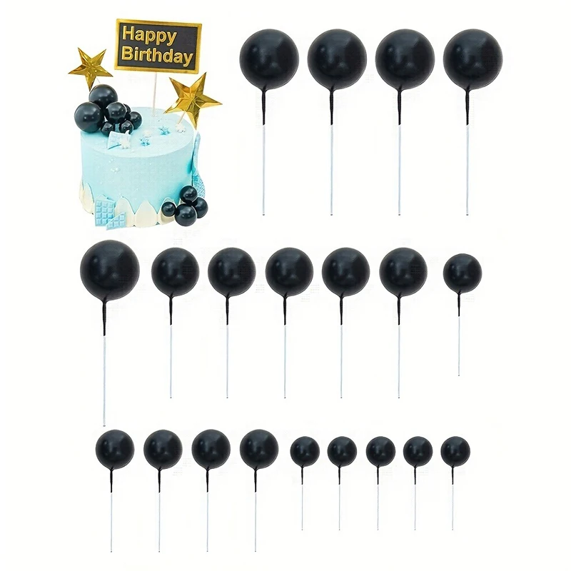 20 Teile/beutel Mini Schaum Ball Kuchen Topper Vielseitige DIY Dekorationen für Hochzeit Geburtstag Baby Dusche und Jahrestag Party Zubehör