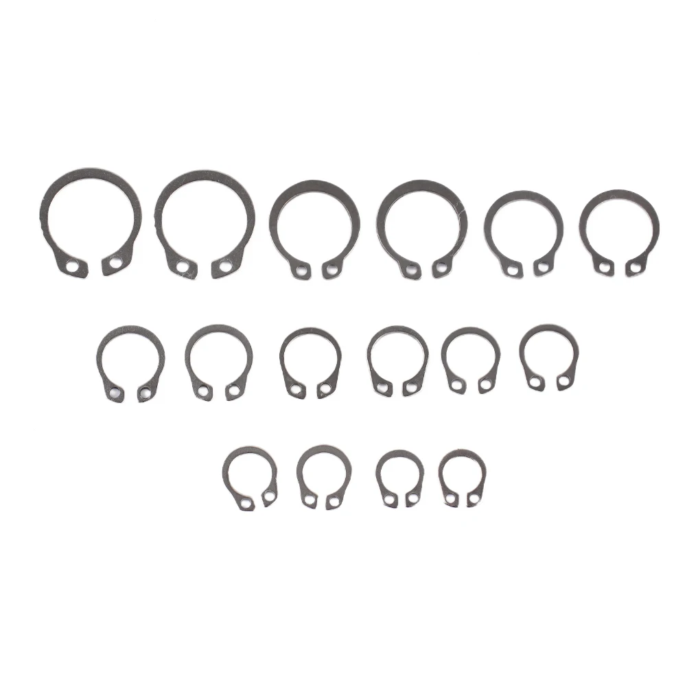 

100pcs C Type External Circlip Retaining Rings For Shaft Stainless Steel Carbon Steel Circlip Snap Rings Durable Tools