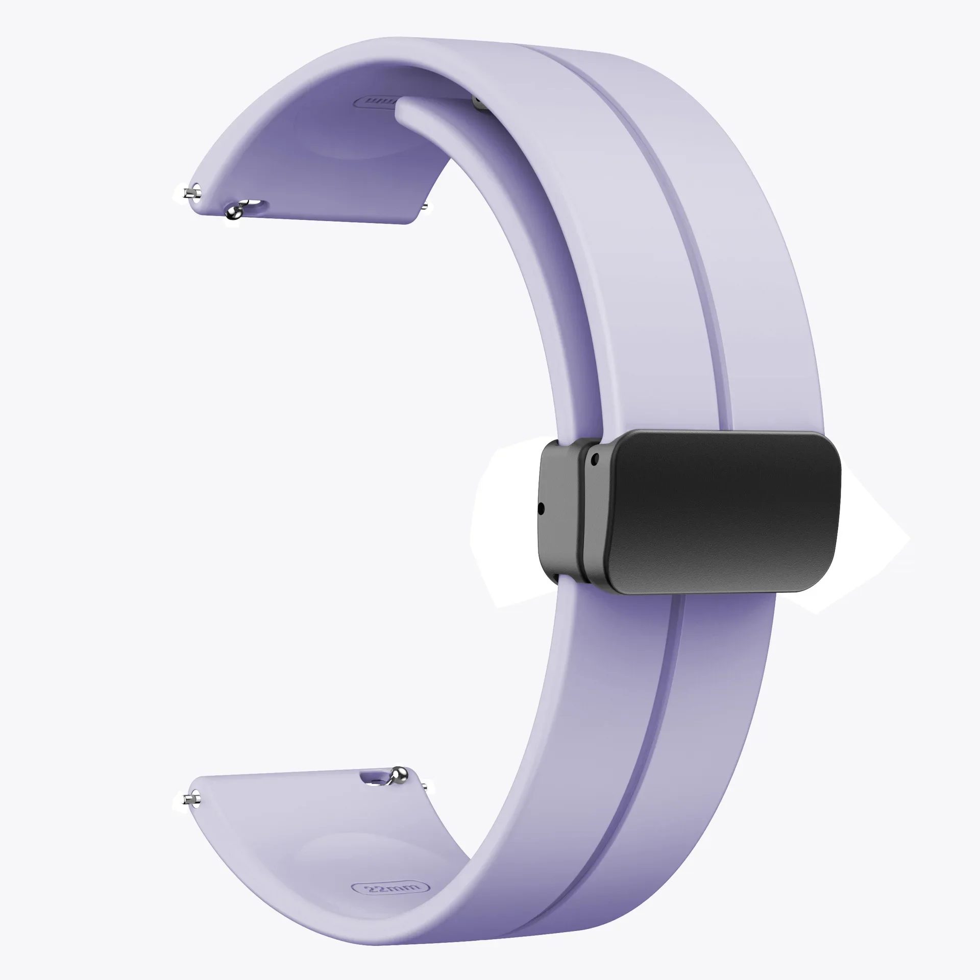 Silicone Magnetic Buckle Watch Band - 22mm/20mm Strap