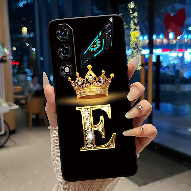 Newest Crown Letter Couple Phone Case - Soft Black Candy Shockproof Casing