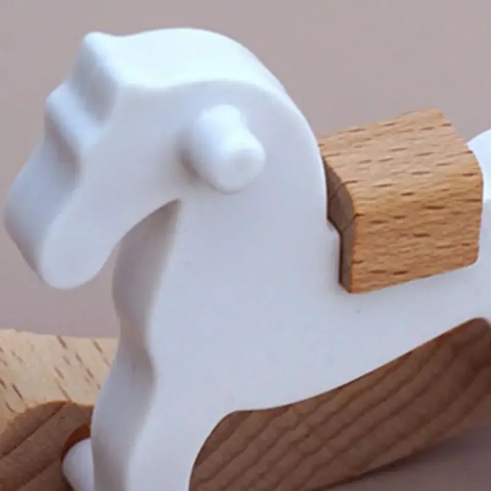 Dollhouse Dining Room Accessories, Miniature Toy, Wooden Trojan Horse, Smooth Surface, Good Detail Photo for Doll